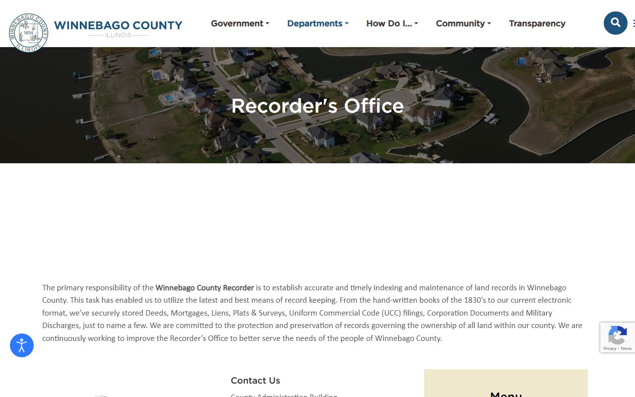 Winnebago County Recorder website for Rockford deed records